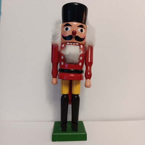 Vintage Lucie Sable Imports Wood Nutcracker Soldier Christmas Holiday 10" Taiwan - Picture 1 of 5